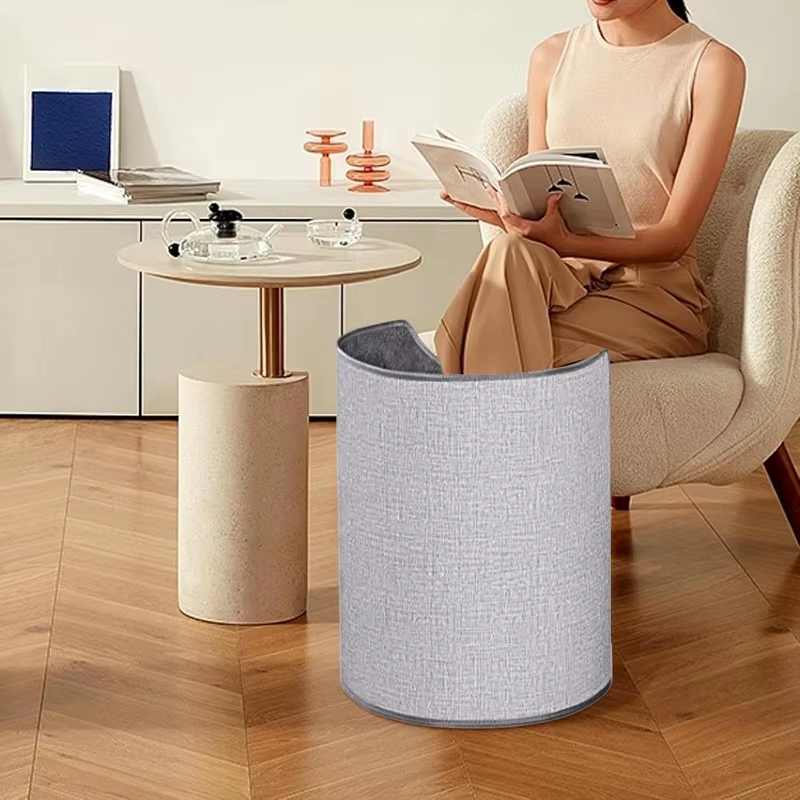 Silent Foldable Leg Warmer Pro - under Desk Electric Foot Heater with Thermostat & Auto Shut off for Office Home Timer